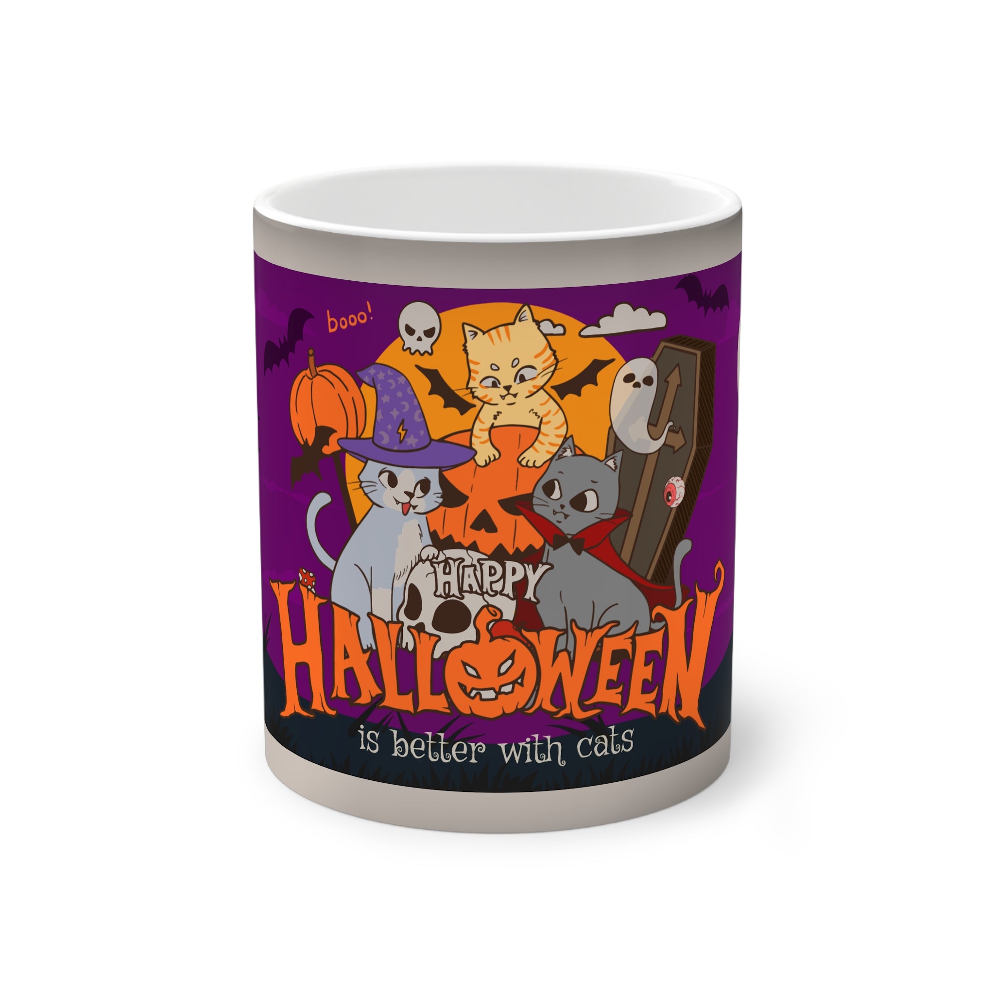 Happy Halloween is Better with Cats | Color-Changing Mug